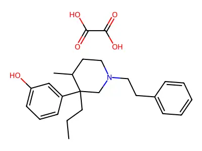 Phenol, 3-(3-(4-methyl-1-phenethyl-3-propylpiperidinyl))-, oxalate structure