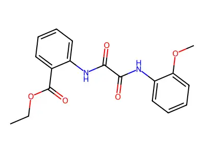 Ethyl 2-[2-(2-methoxyanilino)(oxo)acetamido]benzoate structure