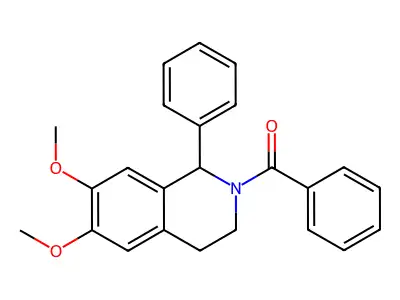 2-Benzoyl-6,7-dimethoxy-1-phenyl-1,2,3,4-tetrahydroisoquinoline structure