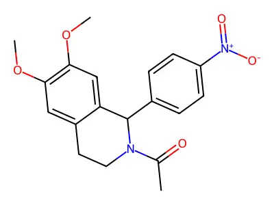 2-Acetyl-6,7-dimethoxy-1-(4-nitrophenyl)-1,2,3,4-tetrahydroisoquinoline structure