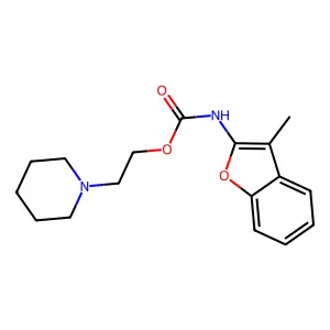 Carbamic acid, (3-methyl-2-benzofuranyl)-, 2-(1-piperidinyl)ethyl ester structure