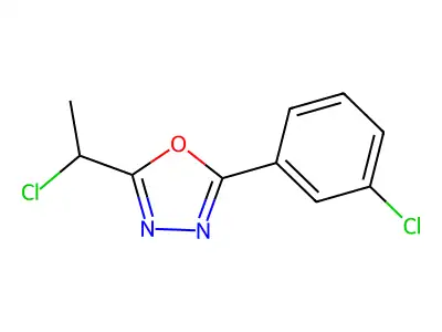 2-(1-Chloroethyl)-5-(3-chlorophenyl)-1,3,4-oxadiazole structure