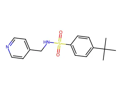 4-tert-butyl-N-(pyridin-4-ylmethyl)benzenesulfonamide structure