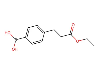 4-(2-Ethoxycarbonylethyl)benzeneboronic acid structure