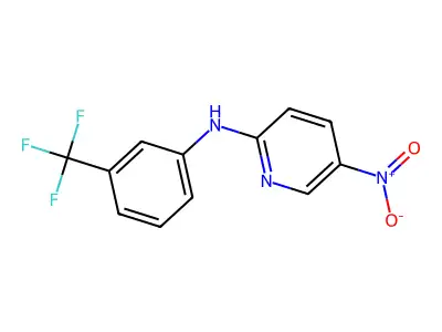 5-Nitro-2-[3-(trifluoromethyl)anilino]pyridine structure