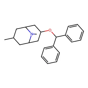 9-Azabicyclo(3.3.1)nonane, 7,9-dimethyl-3-alpha-(diphenylmethoxy)- structure