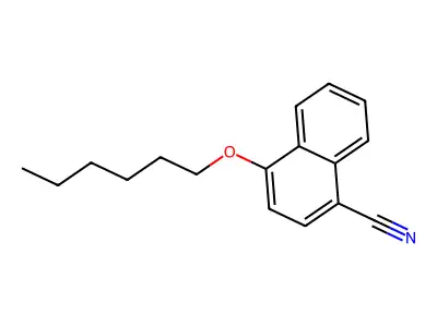 4-Hexyloxynaphthalene-1-carbonitrile structure