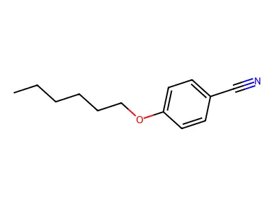 4-n-Hexyloxybenzonitrile structure