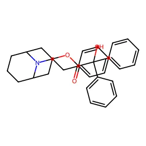 9-Azabicyclo(3.3.1)nonan-3-beta-ol, 9-phenethyl-, benzilate structure
