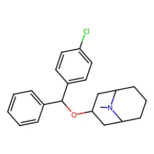 9-Azabicyclo(3.3.1)nonane, 3-alpha-(p-chlorodiphenylmethoxy)-9-methyl structure