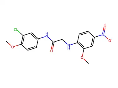 N-(3-Chloro-4-methoxyphenyl)-N~2~-(2-methoxy-4-nitrophenyl)glycinamide structure