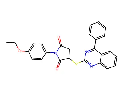 1-(4-Ethoxyphenyl)-3-[(4-phenylquinazolin-2-yl)sulfanyl]pyrrolidine-2,5-dione structure