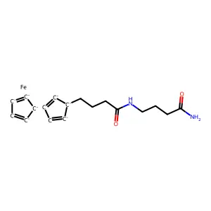 Ferrocene, [4-[(4-amino-4-oxobutyl)amino]-4-oxobutyl]- structure