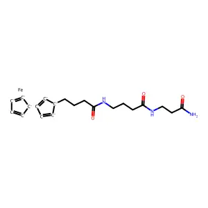 Ferrocene, [4-[[4-[(3-amino-3-oxopropyl)amino]-4-oxobutyl]amino]-4-oxobutyl]- structure
