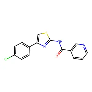 3-Pyridinecarboxamide, N-(4-(4-chlorophenyl)-2-thiazolyl)- structure
