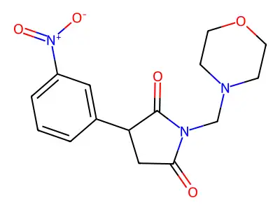 2,5-Pyrrolidinedione, 1-(4-morpholinomethyl)-2-(3-nitrophenyl)- structure