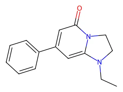 Imidazo(1,2-a)pyridin-5(1H)-one, 2,3-dihydro-1-ethyl-7-phenyl-, dihydrate structure