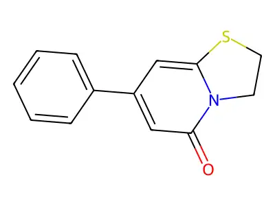 5H-Thiazolo(3,2-a)pyridin-5-one, 2,3-dihydro-7-phenyl- structure