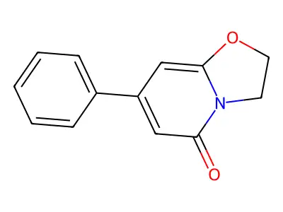 5H-Oxazolo(3,2-a)pyridin-5-one, 2,3-dihydro-7-phenyl- structure