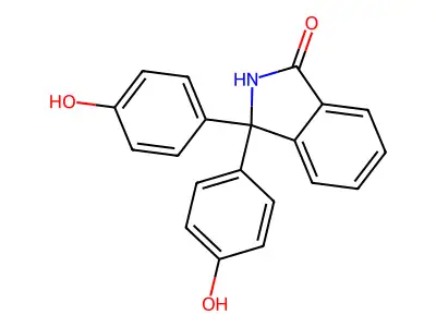 1H-Isoindol-1-one, 2,3-dihydro-3,3-bis(4-hydroxyphenyl)- structure