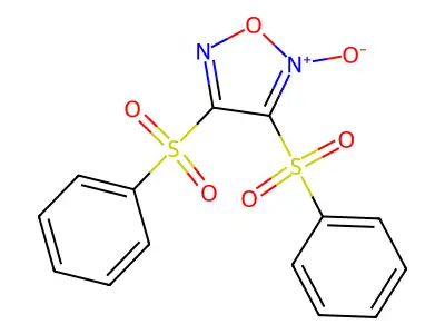 3,4-Bis(phenylsulfonyl)-2-oxide-1,2,5-oxadiazole structure