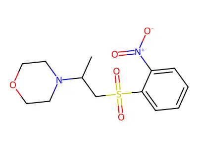 4-[1-(2-Nitrophenyl)sulfonylpropan-2-yl]morpholine structure