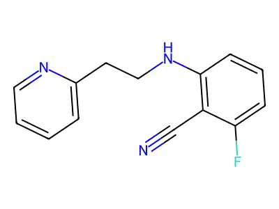 2-Fluoro-6-(2-pyridin-2-ylethylamino)benzonitrile structure