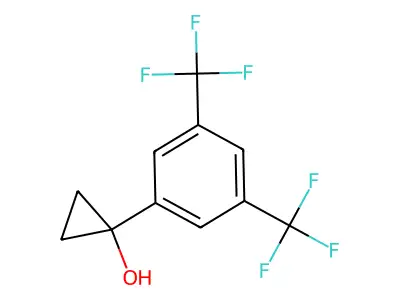1-[3,5-Bis(trifluoromethyl)phenyl]cyclopropan-1-ol structure
