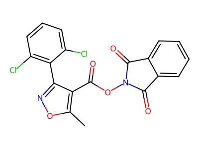 1,3-Dioxoisoindolin-2-yl 3-(2,6-dichlorophenyl)-5-methylisoxazole-4-carboxylate structure