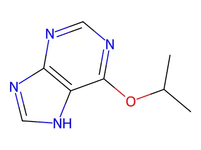 6-Isopropoxy-1H-purine structure