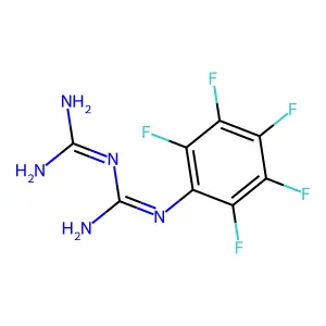 1-Carbamimidoyl-3-(2,3,4,5,6-pentafluorophenyl)guanidine structure