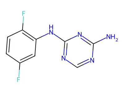 N2-(2,5-Difluorophenyl)-1,3,5-triazine-2,4-diamine structure