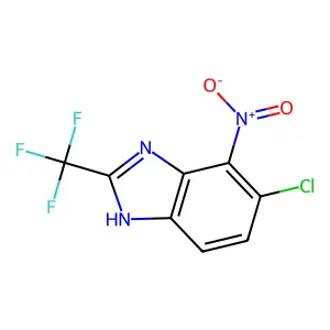 Benzimidazole, 5-chloro-4-nitro-2-(trifluoromethyl)- structure