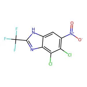 Benzimidazole, 4,5-dichloro-6-nitro-2-(trifluoromethyl)- structure