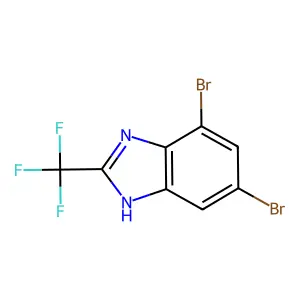 Benzimidazole, 4,6-dibromo-2-(trifluoromethyl)- structure