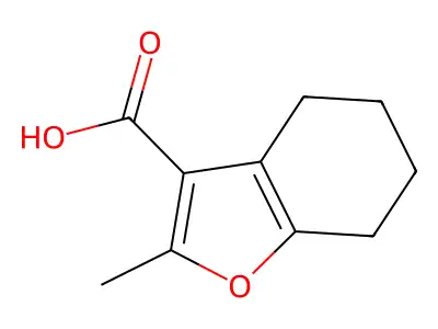 2-Methyl-4,5,6,7-tetrahydrobenzofuran-3-carboxylic acid structure