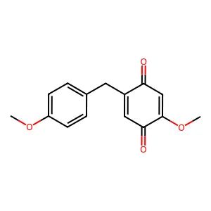 2-Methoxy-5-[(4-methoxyphenyl)methyl]cyclohexa-2,5-diene-1,4-dione structure