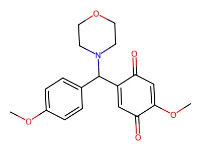 2-methoxy-5-[(4-methoxyphenyl)-morpholin-4-ylmethyl]cyclohexa-2,5-diene-1,4-dione structure