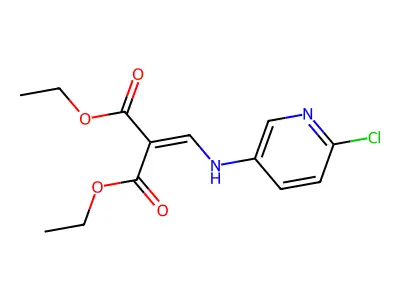 Diethyl 2-[[(6-chloro-3-pyridyl)amino]methylene]propanedioate structure