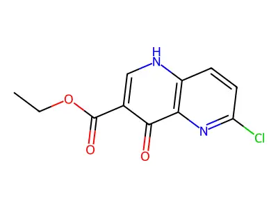 Ethyl 6-chloro-4-hydroxy[1,5]naphthyridine-3-carboxylate structure