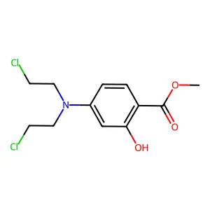 Methyl 4-[bis(2-chloroethyl)amino]-2-hydroxybenzoate structure