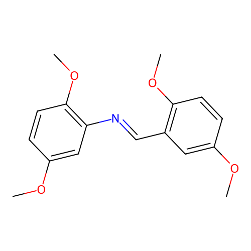 N-[(E)-(2,5-dimethoxyphenyl)methylidene]-2,5-dimethoxyaniline structure