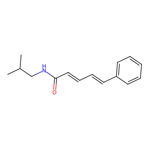 (2E,4E)-N-(2-Methylpropyl)-5-phenylpenta-2,4-dienamide structure