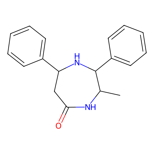 3-Methyl-2,7-diphenyl-1,4-diazepan-5-one structure