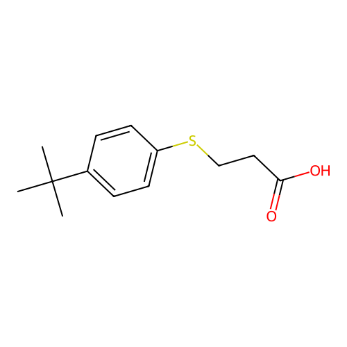 3-[(4-Tert-butylphenyl)sulfanyl]propanoic acid structure