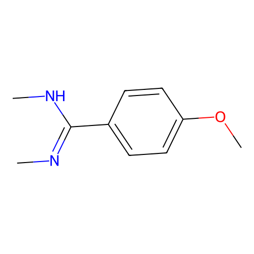 4-methoxy-N,N'-dimethylbenzenecarboximidamide structure