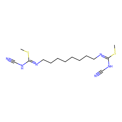 methyl N-cyano-N'-[8-[[(cyanoamino)-methylsulfanylmethylidene]amino]octyl]carbamimidothioate structure