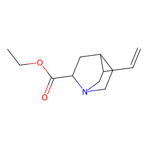 Ethyl 5-vinylquinuclidine-2-carboxylate structure