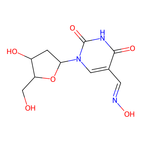 1-(2-Deoxypentofuranosyl)-5-[(E)-(hydroxyimino)methyl]pyrimidine-2,4(1H,3H)-dione structure