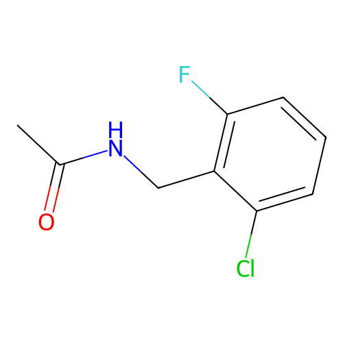 N-[(2-chloro-6-fluorophenyl)methyl]acetamide structure